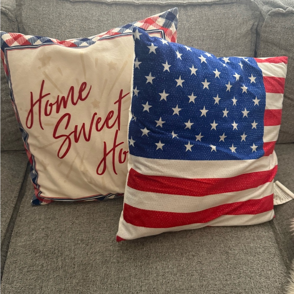 American Flag Pillows Home Sweet Home Light Up Throw Pillows